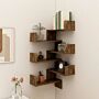 Vidaxl Wall Corner Shelves 2 Pcs Smoked Oak 40x40x50 Cm Engineered Wood