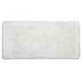 Shaggy Area Rug High-pile Carpet Solid White Polyester Rectangular 80 X 150 Cm