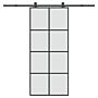 Vidaxl Sliding Door With Hardware Set 90x205 Cm Esg Glass&aluminium