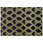 Rug Black With Gold Geometric Pattern Viscose With Cotton 160 X 230 Cm Style