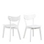 Roxby Dining Chair In White Set Of 2