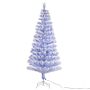 Homcom Artificial Fibre Optic Christmas Tree W/ 26 Led Lights Pre-lit White Blue 6ft