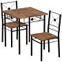 Vida Designs Roslyn 2 Seater Dining Set, Dark Wood