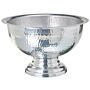 Decorative Bowl Silver Hammered Metal Glamour Handmade For Drinks Food Dining Room