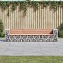 Vidaxl Garden Bench Gabion Design 287x71x65.5 Cm Solid Wood Douglas