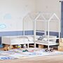 Vidaxl Day Bed And Bench Set With Roof White 90x190 Cm Solid Wood Pine