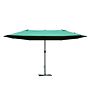 Outsunny 4.6m Garden Parasol Double-sided Sun Umbrella Patio Market Shelter Canopy Shade Outdoor Dark Green