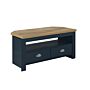 Highgate Corner Tv Unit Navy Blue & Oak