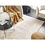 Area Rug Light Beige Viscose 160 X 230 Cm Tufted Low Pile