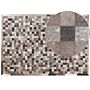 Cowhide Area Rug Multicolour Patchwork 160 X 230 Cm Geometric Pattern