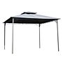 Outsunny 2-tier Roof Gazebo, 300lx300wx264h Cm, Steel Frame-black/grey