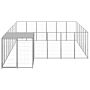 Vidaxl Dog Kennel Silver 12.1 M² Steel