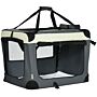 Pawhut 70cm Pet Carrier, Foldable Dog Bag, Portable Cat Carrier, Pet Travel Bag With Cushion For Miniature And Small Dogs, Grey