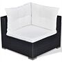 Vidaxl 5 Piece Garden Lounge Set With Cushions Poly Rattan Black