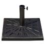 Outsunny 15kg Parasol Base Durable Patterned Colophony Garden Patio Square Umbrella Stand Base Stand Bronze