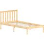 Milan Single Wooden Bed, Low Foot, Pine