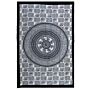 Single Cotton Bedspread + Wall Hanging - Mono - Elephant Mandala