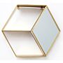 Hexagon Golden Mirror Unit