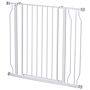 Pawhut Wide Dog Safety Gate, With Door Pressure, For Doorways, Hallways, Staircases - White