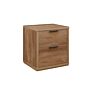 Stockwell 2 Drawer Bedside Rustic Oak