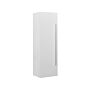 Bathroom Wall Cabinet White Mdf 132 X 40 Cm With 4 Shelves Wall Mounted