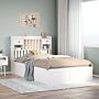 Vidaxl Bed Frame Without Mattress White 120x190 Cm Small Double Solid Wood Pine