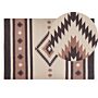 Klim Area Rug Beige And Brown Cotton 200 X 300 Cm Cut Shuttle Handwoven Floor Wall Rug Geometric Reversible Pattern Tassels