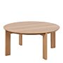 Maxime Round Coffee Table In Matt Oak