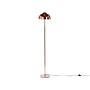 Floor Lamp Copper Metal Round Base Dome Shade Glam Ambient Light Living Room Lightning