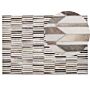 Rectangular Area Rug Beige And Brown Cowhide Leather 140 X 200 Cm Patchwork