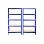 Monster Racking T-rax Heavy Duty Shelving Units, Blue, 75cm W, 30cm D, Set Of 2