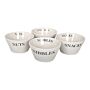 Set Of 4 4ast Snack Bowls