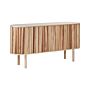 Sideboard Light Wood Mdf Paulownia Wood Front 2 Door Particle Board Pine Wood Legs With 2 Shelves Modern Bedroom Storage Solution Beliani