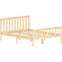 Milan Double Wooden Bed, High Foot, Pine