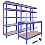 Monster Racking: 3 T-rax Storage Shelving Units & 120cm Q-rax Workbench