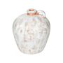 Decorative Vase White Terracotta 30 Cm Handmade Distressed Effect