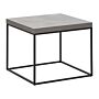 Side Table Concrete Effect Top Black Legs 50 X 60 X 60 Cm