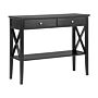 Console Table Black 2 Drawers Hallway Furniture 80 Cm