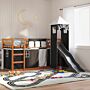 Vidaxl Bunk Bed Without Mattress With Slide White And Black 90x190 Cm Single