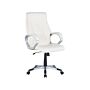 Executive Pu Leather Chair White Height Adjustable