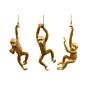 Gold Resin Hanging Monkey Decoration