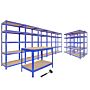 Garage Racking - Junk Eater Bundle - Boltless 5 Tier Garage Shelves