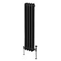 Traditional 3 Column Radiator - 1500 X 202mm - Black