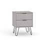 Augusta Grey 2 Drawer Bedside Cabinet