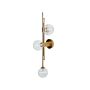 Wall Lamp Gold Iron And Glass 3 Lights Modern Design Ceiling Light