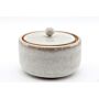 Taupe Ceramic Pot With Lid