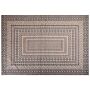 Area Rug Beige And Grey Jute Blend 160 X 230 Cm Modern Geometric Pattern Soft Home Decor