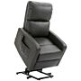 Homcom Riser And Recliner Chair, Pu Leather Upholstered Lift Chair With Remote Control, Side Pockets, Charcoal Grey