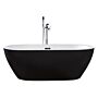 Bath Black With Silver Sanitary Acrylic Single 1500 X 750 Mm Freestanding