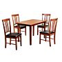 Massa Medium Dining Set With 4 Chairs Mahogany